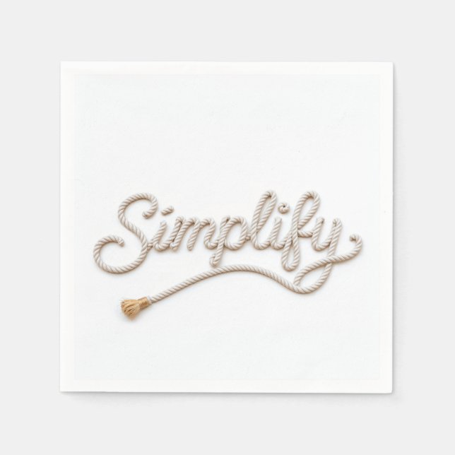 Simplify Rope Text Napkin (Front)