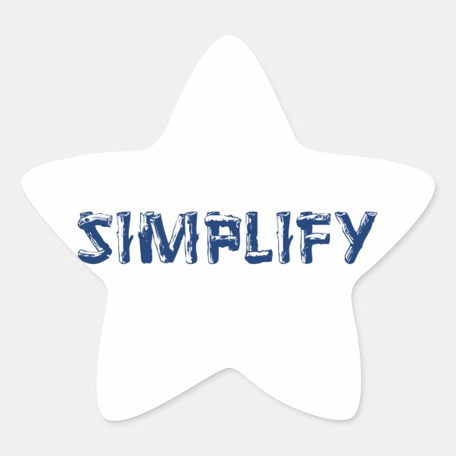Simplify Star Sticker (Front)