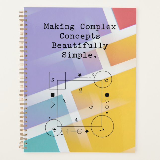 Simplifying Complex Math | Beautiful Concepts Planner (Front)