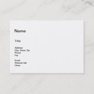 Simplistic Business Information and Title Chubby Business Card