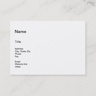Simplistic Business Information and Title Chubby Card