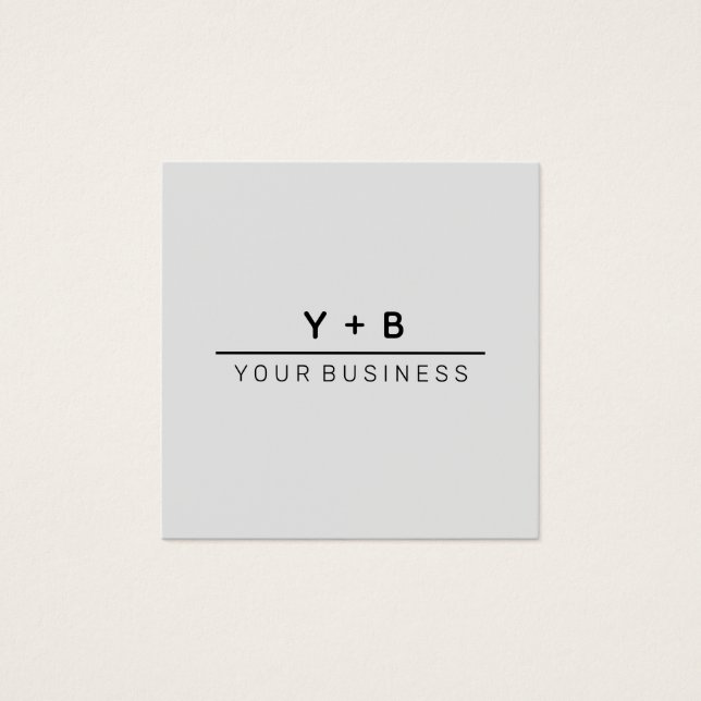 Simplistic + Intials Custom Logo Note Card (Front)