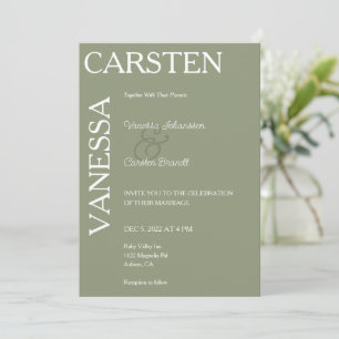 Simplistic Modern Glam Wedding  Invitation