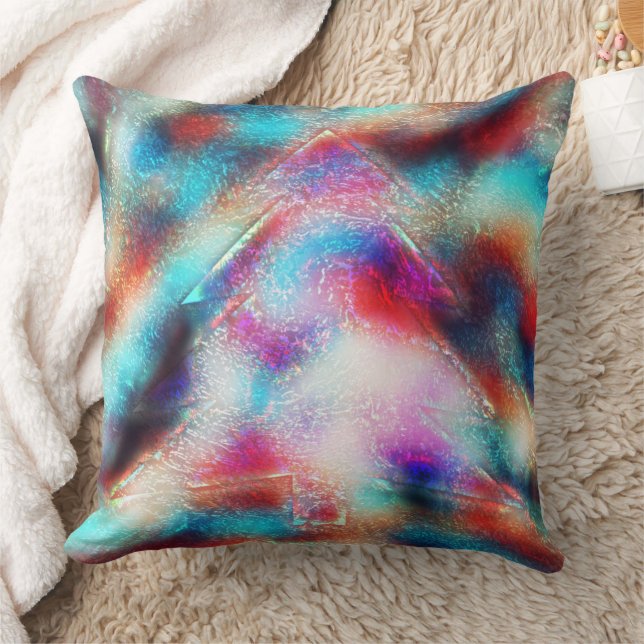 Simplistic pine tree design in outrageous texture  cushion (Blanket)