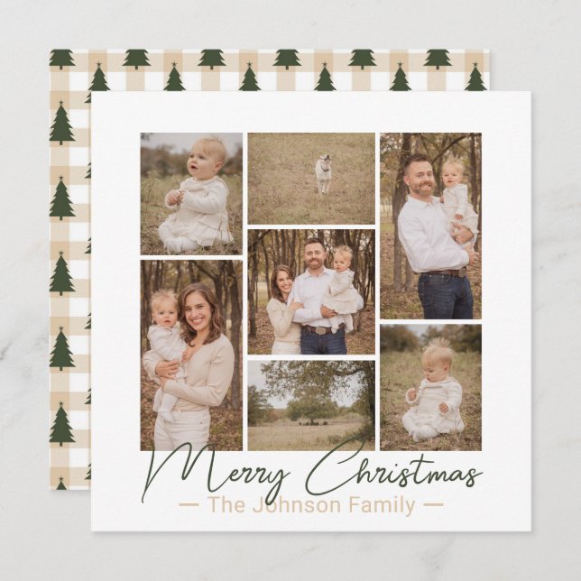 Simplistic Pleasures Country Photo Christmas Card (Front/Back)