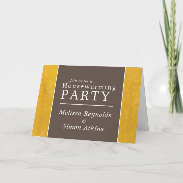 Simplistic Typography, Housewarming Party Invite (Front)