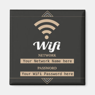 Simplistic WiFi Details Network Password  Magnet