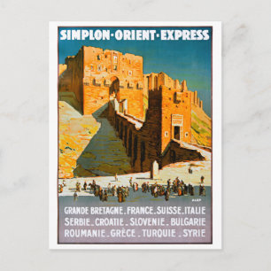 Simplon Orient Express Syria Vintage Poster Postcard