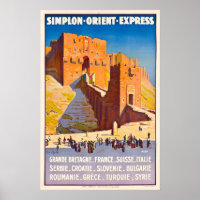 Simplon Orient Express Train World Travel Vintage