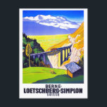 Simplon Pass Switzerland vintage travel Postcard<br><div class="desc">Simplon Pass Switzerland vintage travel Postcard</div>