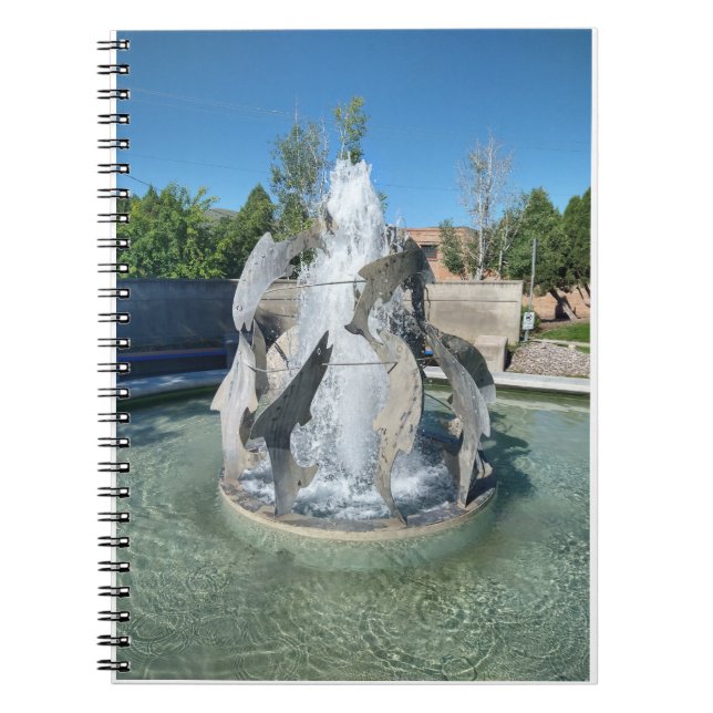 Simplot Square Fountain Photo Spiral Notebook (Front)