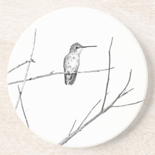 Simply a Hummingbird on a stick Coaster