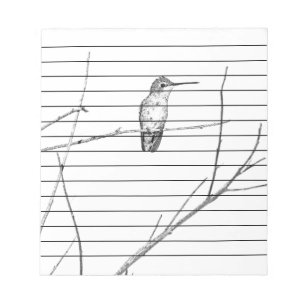 Simply a Hummingbird on a stick Notepad