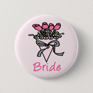 Simply Adorable Bridal Bouquet 6 Cm Round Badge
