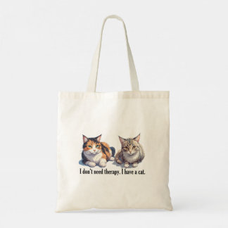 Simply Adorable Funny Cat Design Tote Bag
