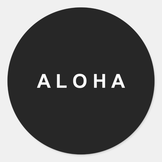 Simply Aloha Classic Round Sticker (Front)