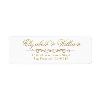 Simply and Modern Golden Return Address Label