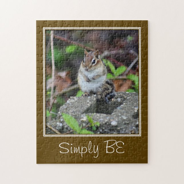 Simply Be Inspirational Quote Chipmunk  Jigsaw Puzzle (Vertical)