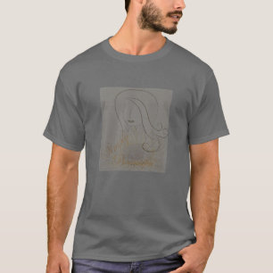 Simply Beautiful, Modern Art, Woman With Hat, Sket T-Shirt
