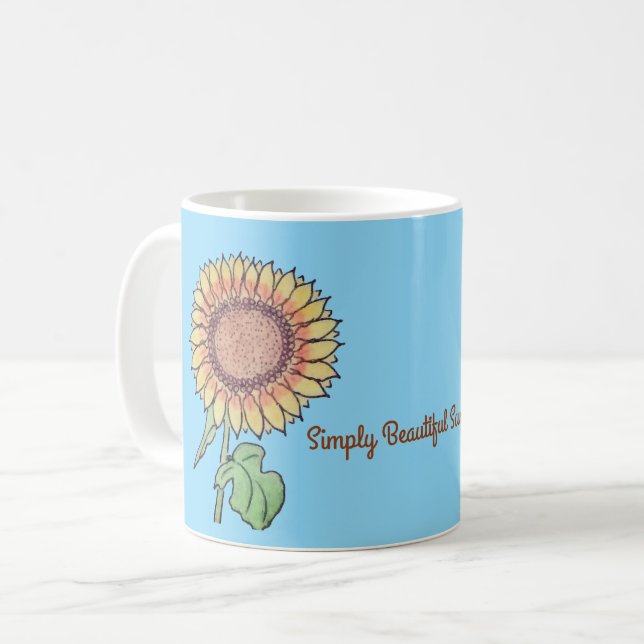 Simply Beautiful Sunflower Coffee Mug (Front Left)