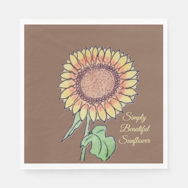 Simply Beautiful Sunflower  Napkin (Front)