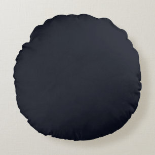 Simply Black Round Throw Pillow (16")