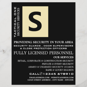 Simply Black, Security Personnel Advertising Flyer