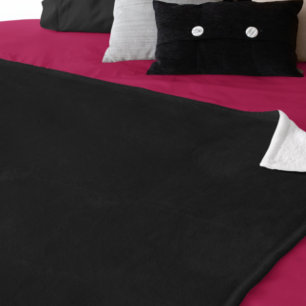Simply Black Solid Colour Customise It Fleece Blanket