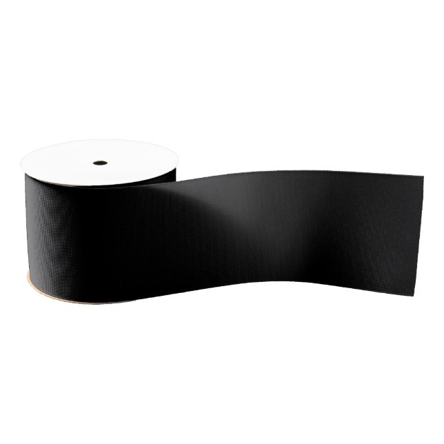 Simply Black Solid Colour Customise It Grosgrain Ribbon (Spool)