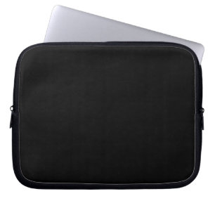 Simply Black Solid Colour Customise It Laptop Sleeve