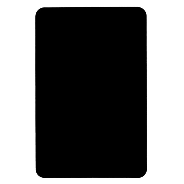 Simply Black Solid Colour Customise It Magnet (Vertical)