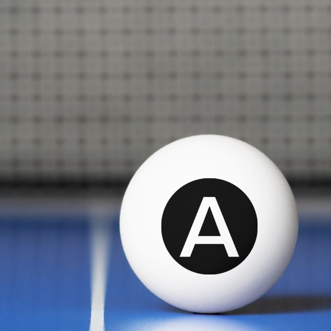 Simply Black Solid Colour Customise It Ping Pong Ball (Net)