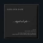 Simply Black Wedding Save our Date  Magnet<br><div class="desc">Simple and Elegant.  Wedding Save the Date. Custom Names  Magnet.  Black and White.</div>