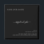 Simply Black Wedding Save our Date  Magnet<br><div class="desc">Simple and Elegant.  Wedding Save the Date. Custom Names  Magnet.  Black and White.</div>