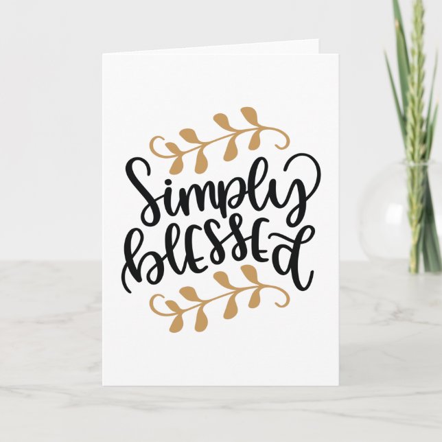Simply blessed card (Front)