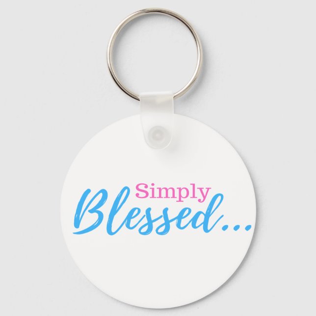 Simply Blessed Key Ring (Front)