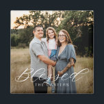 Simply Blessed Personalised Photo Magnet<br><div class="desc">Photo gifts make the best gifts! Easily personalised with your text and/or photo(s) for a custom look. Designed by Berry Berry Sweet. View more designs at www.berryberrysweet.com</div>