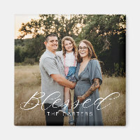 Simply Blessed Personalised Photo Magnet