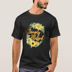 Simply Blessed Thanksgiving Vibes Thankful Gratefu T-Shirt