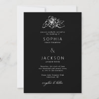 Simply Bloom Black and White Wedding 