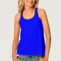 Simply Blue Solid Colour All-Over-Print Tank Top