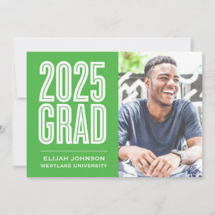 SIMPLY BOLD 2025 GRAD PHOTO GRADUATION INVITATION