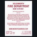 Simply Bold, Firefighter Recruitment Flyer<br><div class="desc">Simply Bold,  Firefighter Recruitment Flyer by The Business Card Store.</div>