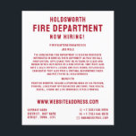 Simply Bold, Firefighter Recruitment Flyer<br><div class="desc">Simply Bold,  Firefighter Recruitment Flyer by The Business Card Store.</div>