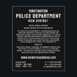 Simply Bold, Police Officer Law Recruitment Flyer<br><div class="desc">Simply Bold, Police Officer Law Recruitment Flyer by The Business Card Store.</div>