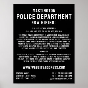 Simply Bold, Police Officer Law Recruitment Poster