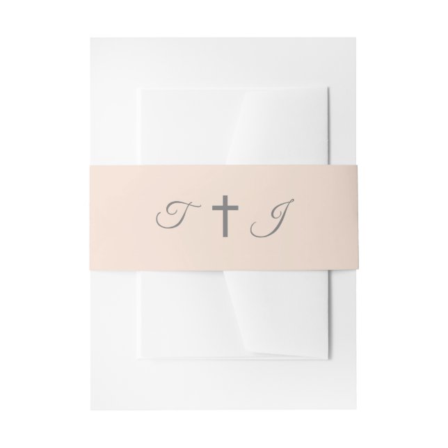 Simply Catholic Champagne Invitation Belly Band (Front Example)