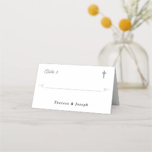 Simply Catholic White Place Card