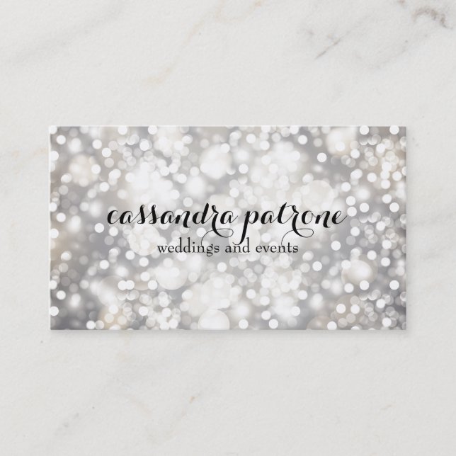 Simply Chic Silver and Gold Business Cards (Front)