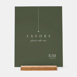 Simply Chic Wedding Favours Moss Green ID1046 Acrylic Sign